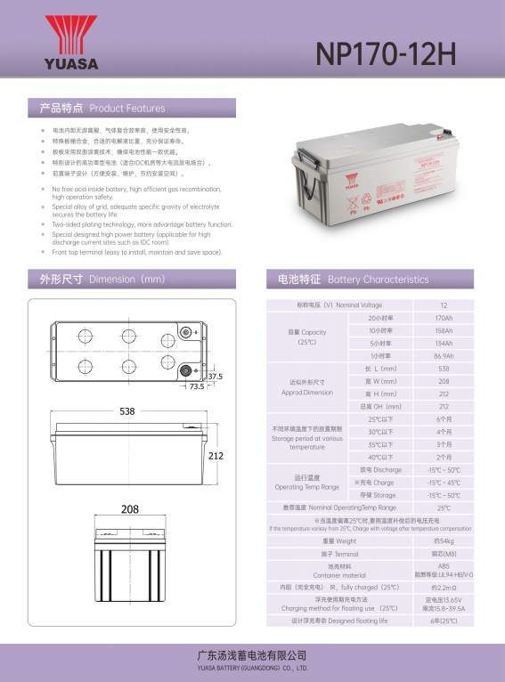 NP170-12H Battery Gel Battery 12V 100Ah 120Ah 155AH 170Ah Battery for Back up System