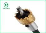M35 Gold Coated HSS Hole Saw , Three Flat Shank 6mm Hole Saw 18 Degree Split
