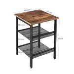 Nightstands with Metal Shelves, Industrial Nightstand for Sale, Bedside Table,