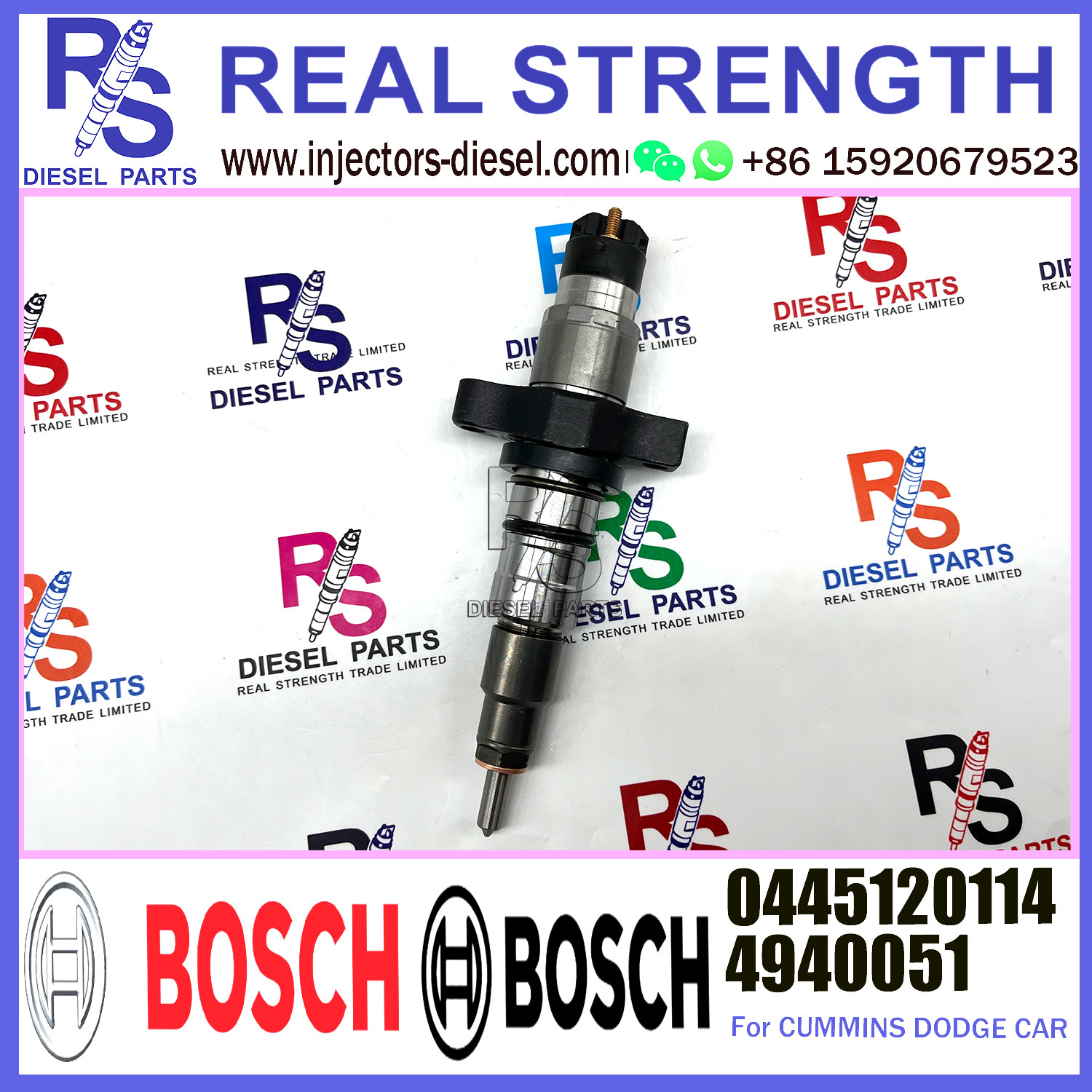 BOSCH Diesel Injector 0445120114 4940051 Diesel Engine fuel INJECTOR 0445120114 4940051 For CUMMINS DODGE Engine
