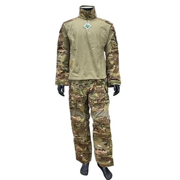 65% Polyester 35% Cotton Training Uniform CP Color Frog Suit with Knee Elbow