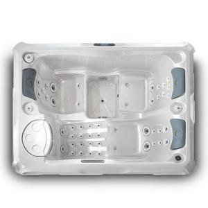 Quality Pearl White Massage Spa Bathtub Outdoor Hot Tubs For 3 People wholesale
