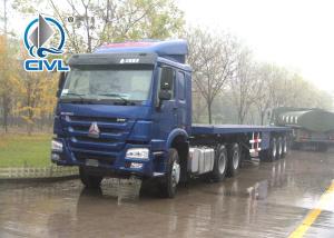 Quality 3 Axles New Loading Construction Machines Hydraulic Flatbed Semi Trailer 70 Tons 17m wholesale
