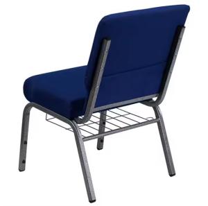 Quality Navy Blue Church Chairs Fabric Stacking Church Chairs Modern Design wholesale