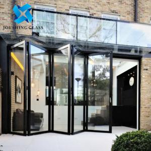 Quality Thermal Break Aluminum Bi Fold Doors Balcony Soundproof Glass Door wholesale
