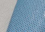 Light Blue Beautiful Perforated Leather Fabric Waterproof Leather Material