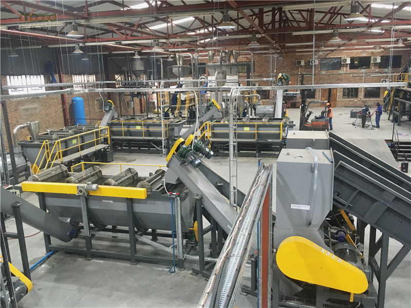 PET PP Plastic Crushing And Washing Machine 500kg/H Recycling Line