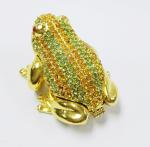 Animal trinket jewelry box Frog diamond decoration pewter jewelry box