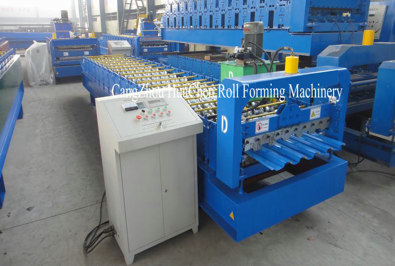 24 Roller Station Steel Roofing Profile Roll Forming Machine with Chain Drive