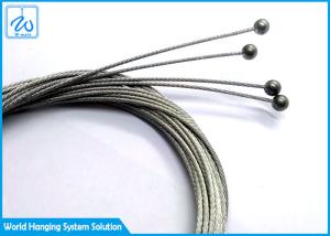 Quality Tension Wire Rope Assembly / Lighting Hanging Cable End Fittings With Ball wholesale