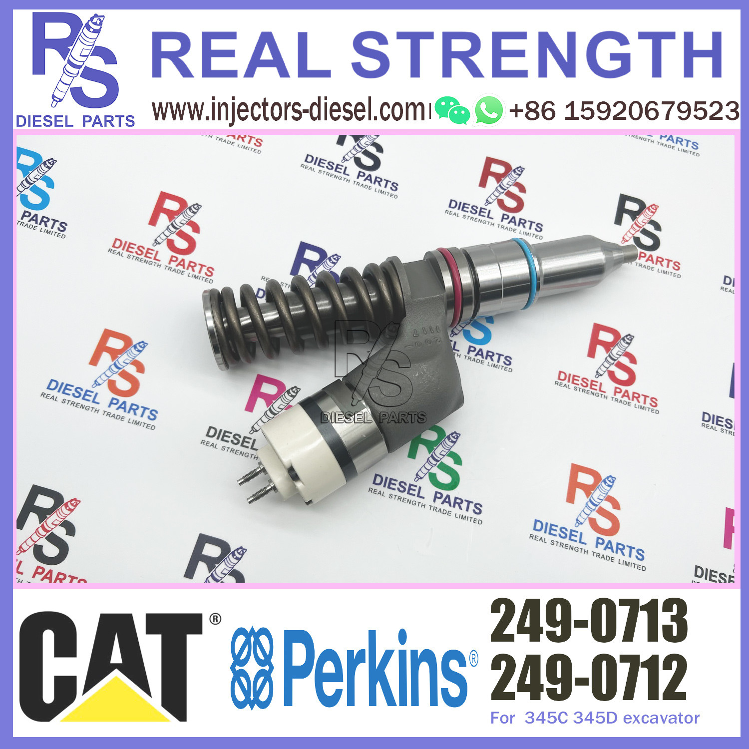Excavator 345C Perkins Diesel Injector 2490713 249-0713 For C11 C13 Engine