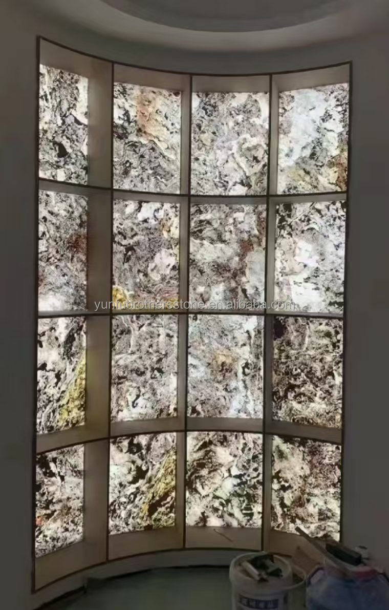 Ultra-Thin Backlit Stone Panels for Modern Style Indoor Decoration in Villa and Hotel