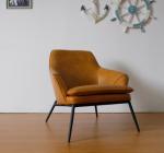 Modern Leisure Design Genuine Leather reception hotel Single Seater Chair