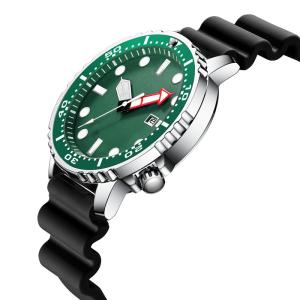 Quality Fashion Casual Men Sports Quartz Watch Water Ghost Watches Green Color wholesale