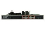 Latest POE-S0216GB 16x1000Mbps PoE + 2xGigabit SFP Uplink IEEE802.3af/at PoE
