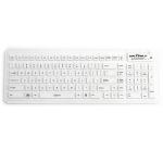 Washable and Long-lasting White Color Silicone Rubber Keyboard with Operating