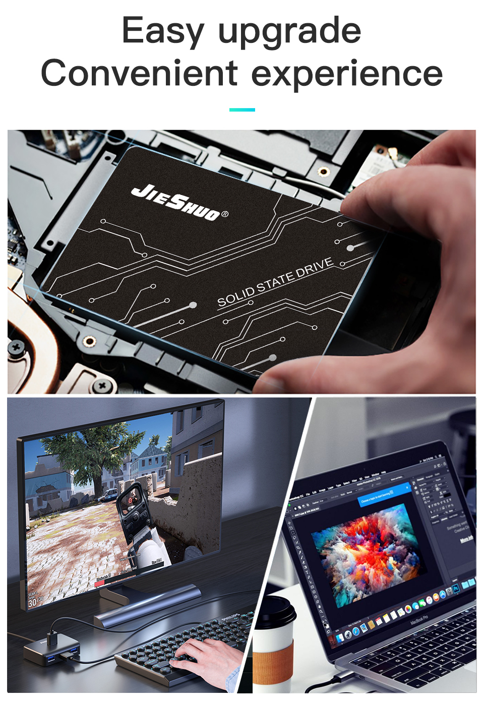 2.5 Inch SSD Solid State Drive 256GB 1.50GHz Processor Main Frequency