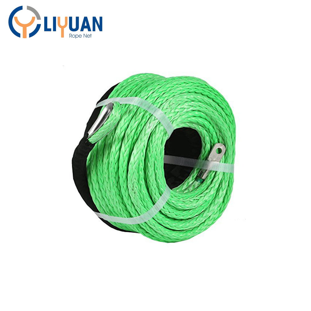 30m UHMWPE Braided Synthetic Fiber Winch Rope 14mm Extension Customizable ODM Support