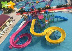 Quality LLDPE Material Durable Large Fiberglass Water Park Spiral Water Slide Equipment wholesale