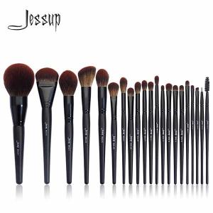 Quality Jessup Phantom Black Essential Makeup Brushes Set 21pcs Synthetic Bristles wholesale