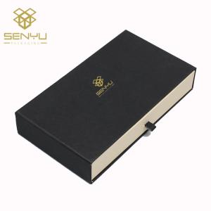 Quality 1200g Grey Cardboard Drawer Paper Box Sliding Package For Gift Packing wholesale