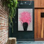 Abstract Knife Painting on Canvas Hand Painted Flower Oil Painting for Home