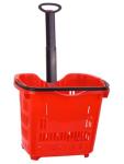 Multi - Funtional Plastic Shopping Basket With Wheels