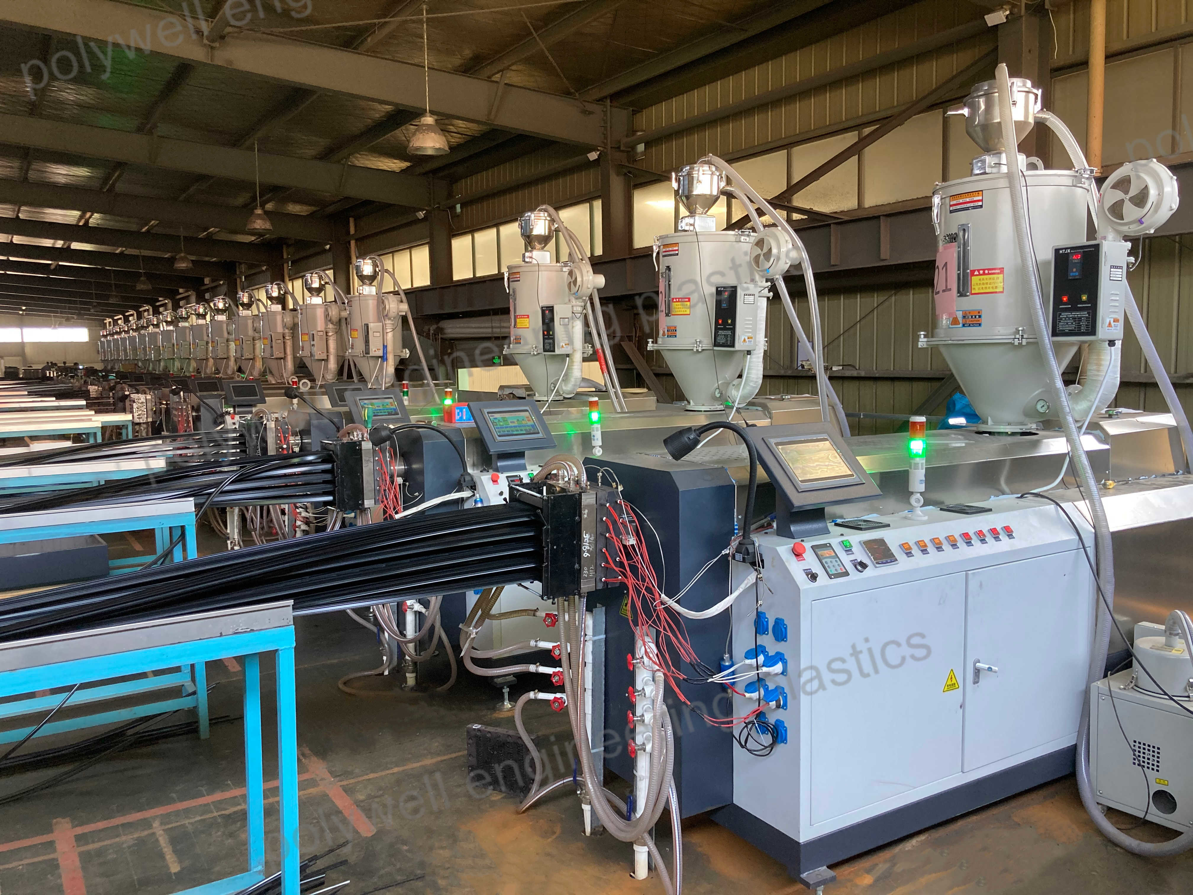 Polymer Extruder Machine / Heating Barrier Profiles Extrusion Machine