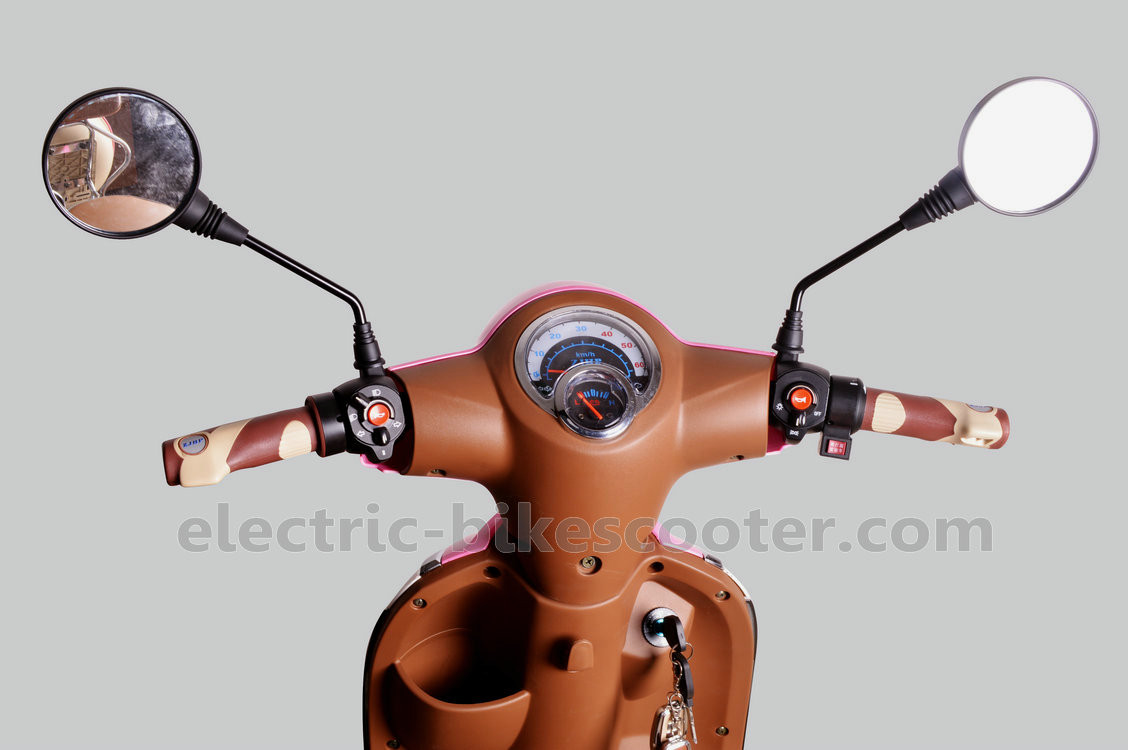 60V 500W Pedal Assisted Electric Scooter 14" 45km/H Brushless Motor Moped Classic Vespa