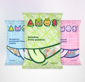 Quality Snack Food Plastic 3 Side Seal Bag With Tear Notch Full Color Printing OEM wholesale