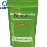 Zipper Top Food Grade PE Recyclable Pouch Environmental Protection