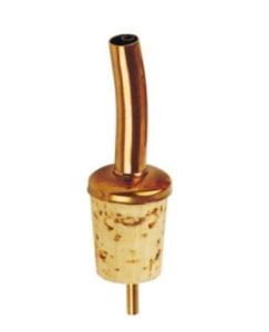 Quality Golden Color or Customized Color 304 Stainless Steel Olive Oil Liquor Wine Pourer with Cork Stopper wholesale