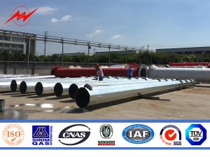 Quality 220kv Electric Power Transmission Poles Octagonal Steel 160km / H wholesale