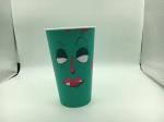 3D Lenticular Printed Plastic Cups With Lid And Red Heart Stopper Water Mug