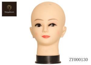 Quality Soft Rubber Standing Bald Mannequin Head With Shoulders Eyelash wholesale