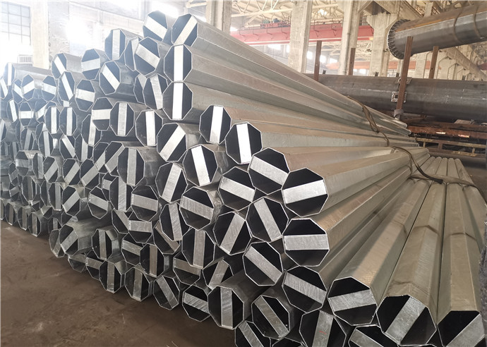 Philippines NEA Standard Galvanized Steel Pole With 500kg Design Load
