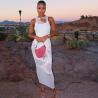 Buy cheap Elegant Womens Party Maxi Dresses All Match Net Yarn Perspective Sleeveless from wholesalers