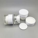 High End 15g 30g 50g Plastic Thick / Double Wall Cream Jar With ABS Cap For Face