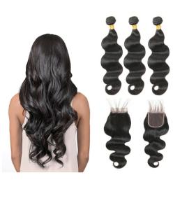Quality Middle Part 100% Peruvian Body Wave Hair Bundles Full And Thick wholesale