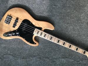 Quality Custom 4 strings fanned fret electric bass ash body maple neck 33-35' passive pick up wholesale
