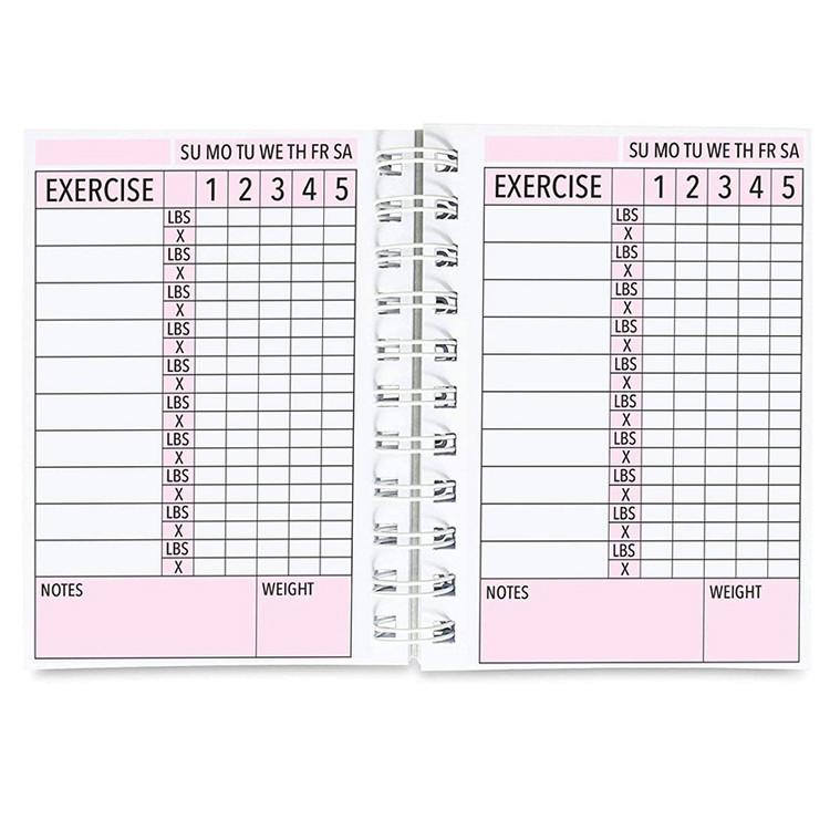 Custom Printing Hardcover Fitness Journal And Planner For Workouts