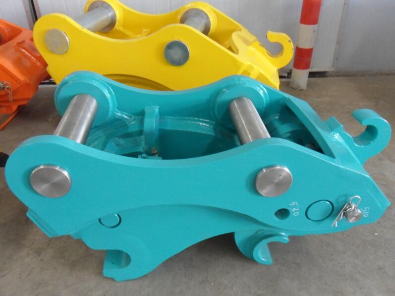200 kg Mini Excavator Quick Coupler with Mechanical Quick Hitch in Yellow/Orange/Blue