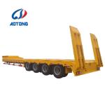 Heavy Load Gooseneck Lowboy Semi Trailer for Excavator Transport 3 Axles 4 Axles