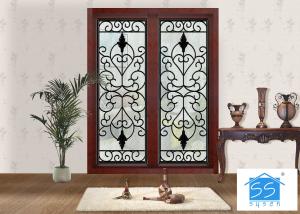 Quality Mosaic Metal Front Doors With Glass Custom Spray Coating Hot Dip Galvanize wholesale