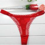 Sexy rose and lace panties free size lace fabric logo customized