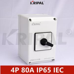 Quality Four Pole 80 Amp Waterproof Selector Switch IP65 RoHS Standard wholesale