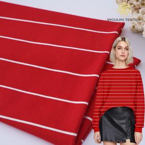 Quality Lightweight Breathable Soft Striped Cotton Fabric For French Terry wholesale