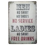 Vintage Round Tin Sign, Metal Tin Signs Home Wall Decor, Metal Sign 3D Wall
