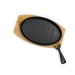 Non Stick Cast Iron Sizzle Platter Oval Cast Iron Steak Plate