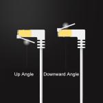 OEM Cat6 Flat Patch Cable Durable 90 Degree To 270 Degree Angle